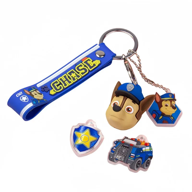 Portachiavi PAW Patrol Chase portachiavi acrilico creativo a doppia faccia personalizza accessori portachiavi ciondolo 3D regali di moda nuovo