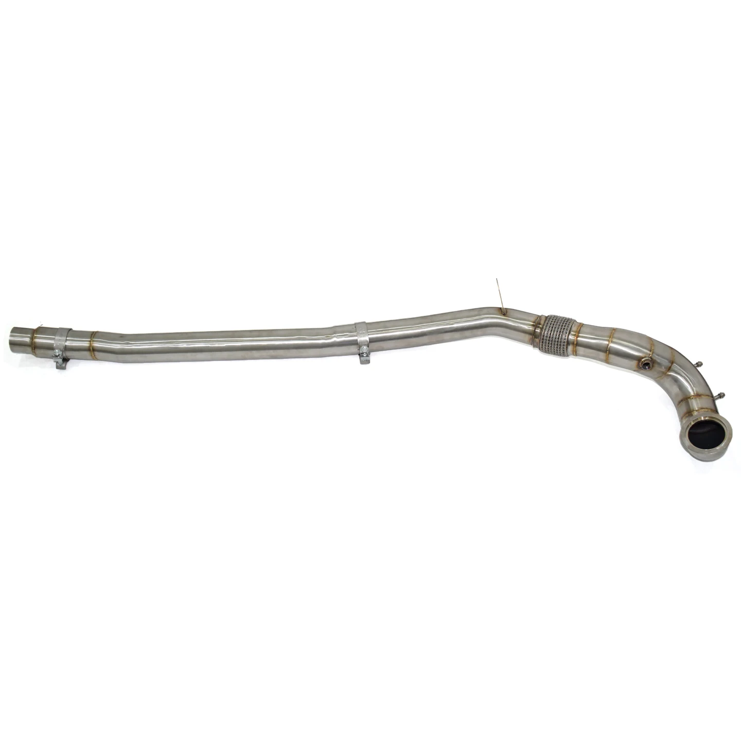 For DEX Volkswagen Golf MK7/MK7 R 1.4T Premium Exhaust Downpipe Silver 1.5mm Thick Stainless Steel High Quality Smooth Finish