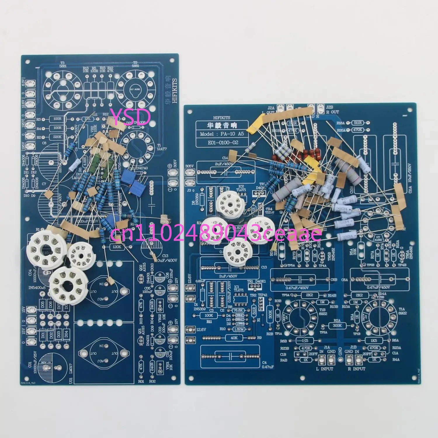 HiFi ARC SP-10 6922 Tube Board Kit Stereo Preamp + Power Supply Board Kit