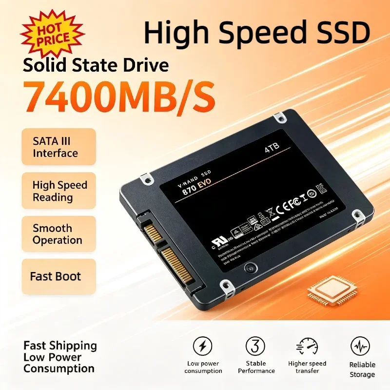 New 2TB Internal Solid State Drive SSD 500GB 1TB 870 EVO SATA III 2.5 Inch High Speed Hard Disk For Gaming Laptop Desktop PC