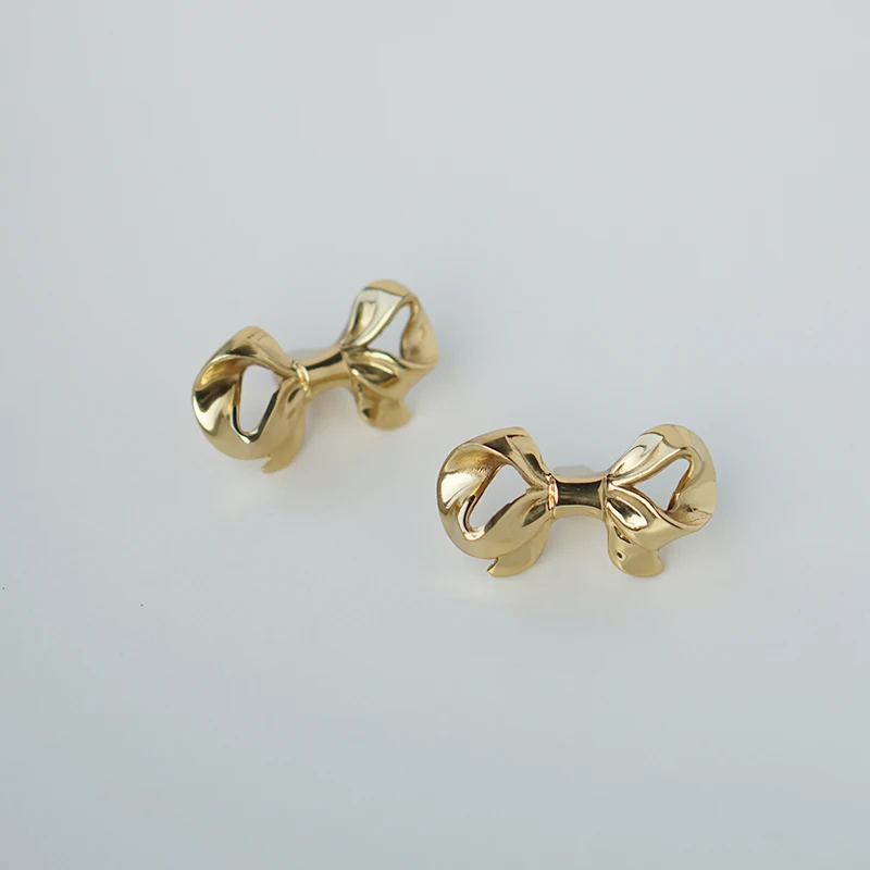 ربطة عنق نحاسية للأثاث يسحب مقابض درج خزانة الملابس وإكسسوارات الأجهزة المزخرفة #2