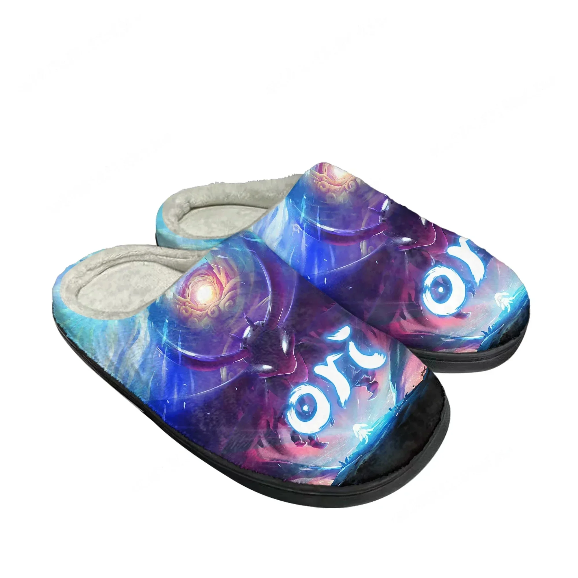 

Cartoon Game Ori and The Will of The Wisps Home Slippers Men Women Plush Bedroom Casual Keep Warm Shoes Tailor Made Slipper