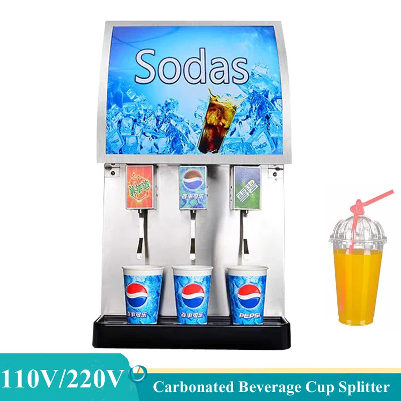 

Soda Beverage Dispenser Carbonated Beverage Cup Splitter Soda Dispenser Machine 3 Flavour Cold Drink Machine