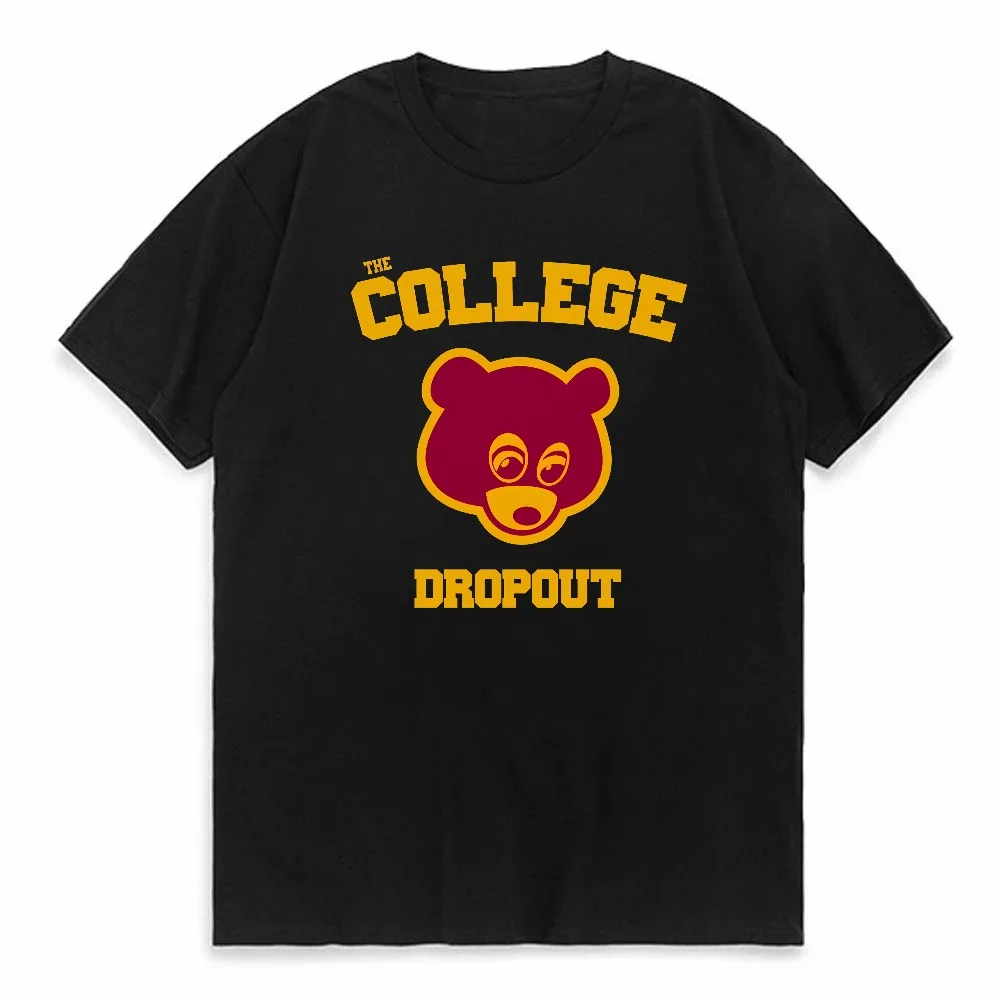 The College Dropout Graphics T Shirt Men Women's Pop Music Hip Hop Rap Tshirt summer casual Breathable Clothing Style tee
