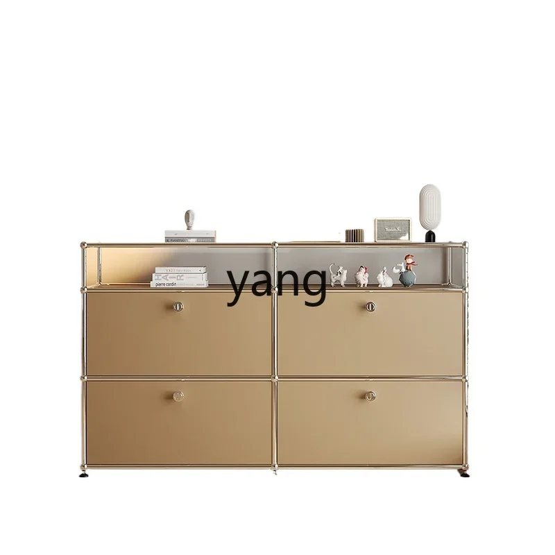 

Yjq Mid-Ancient Stainless Steel Sideboard Cabinet Simple TV Cabinet Chest of Drawers Module Combination