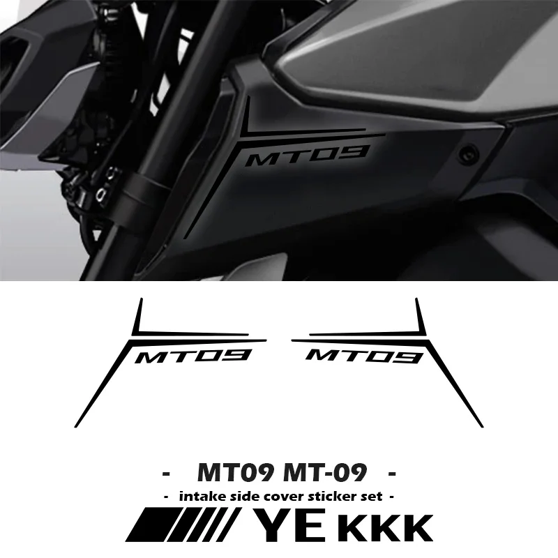 

For YAMAHA MT-09 Air Intake Side Cover Sticker Set Cowling Shell Sticker Decal Custom Hollow Out MT09 LOGO M9109