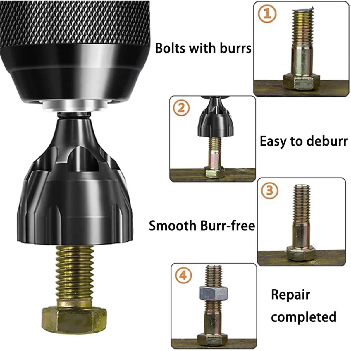 All Thread Deburring Tool, with Tungsten Carbide Blade, Deburring Chamfering Drill Bit, Remove Burr Tools 2Pack