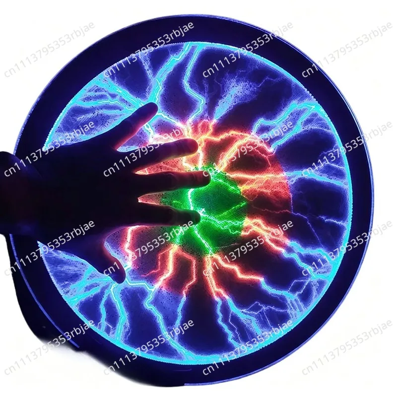 Educational Plasma Disc Exhibit for Science Museum - Safe High Voltage Display with Touch Interaction