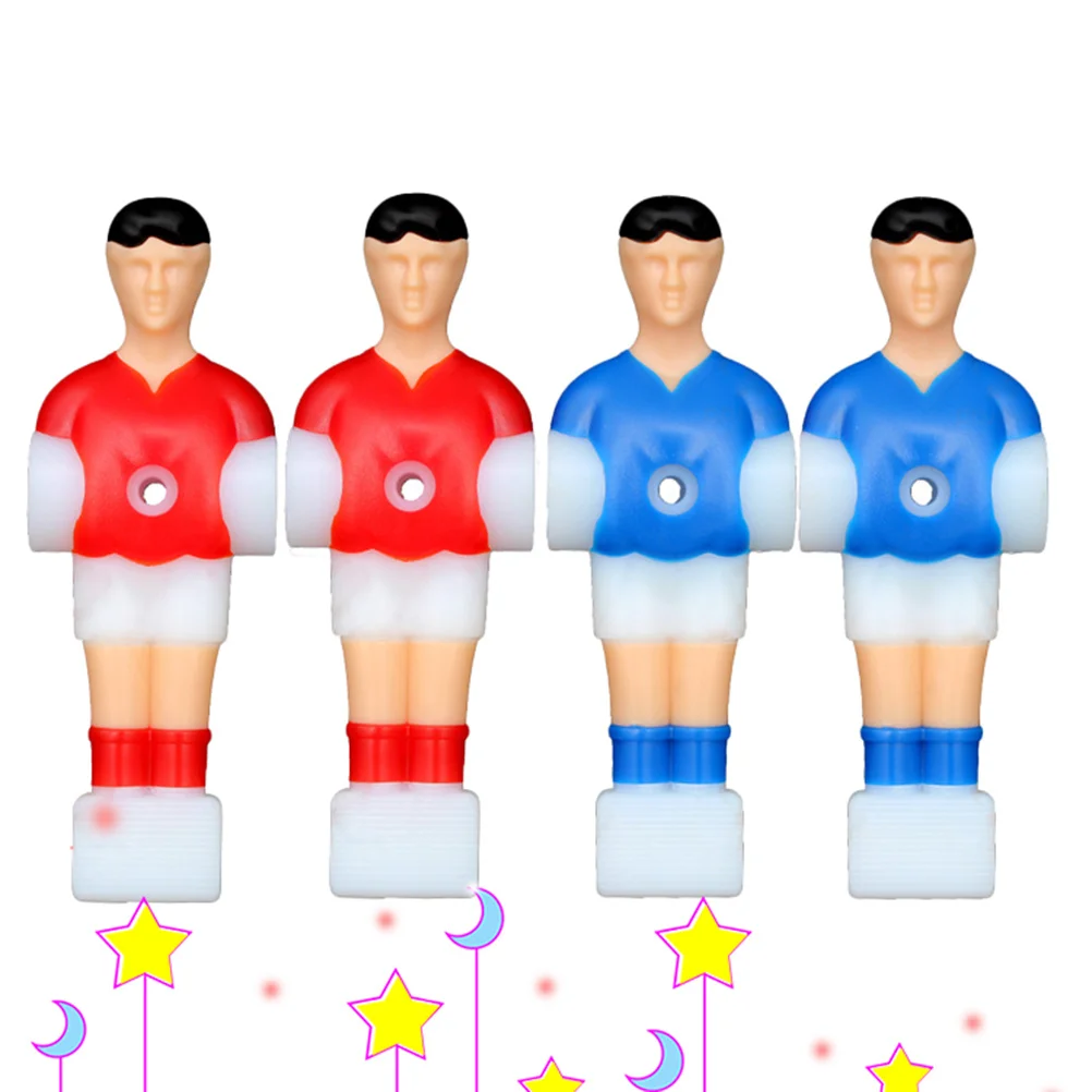 4pc フーズボール男性選手 1.2M テーブルサッカーマシン用交換部品トーナメントスタイルサッカーフィギュアレッドブルー
