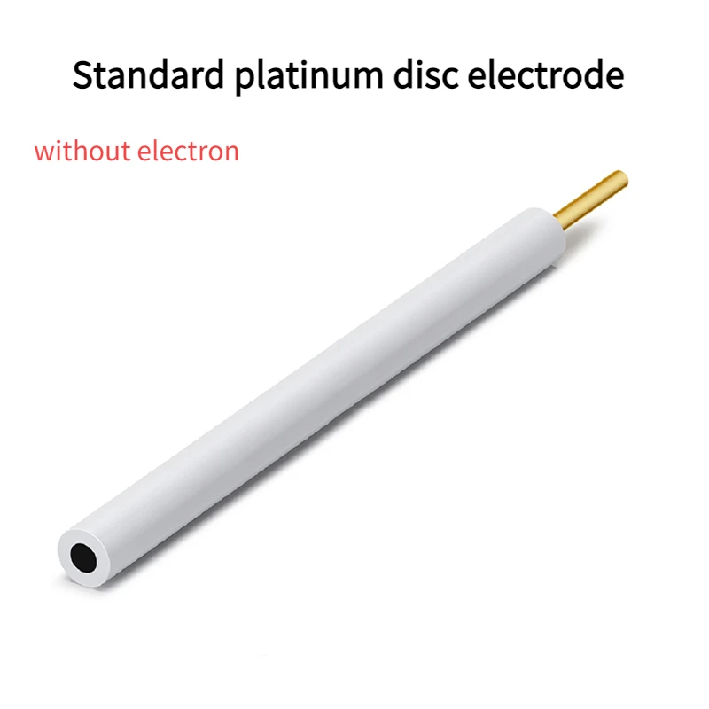 

Purity 99.99% Electron-free Standard Platinum Disk Electrode PEEK PTFE Package No Leakage Electrode Head Length Is 5mm