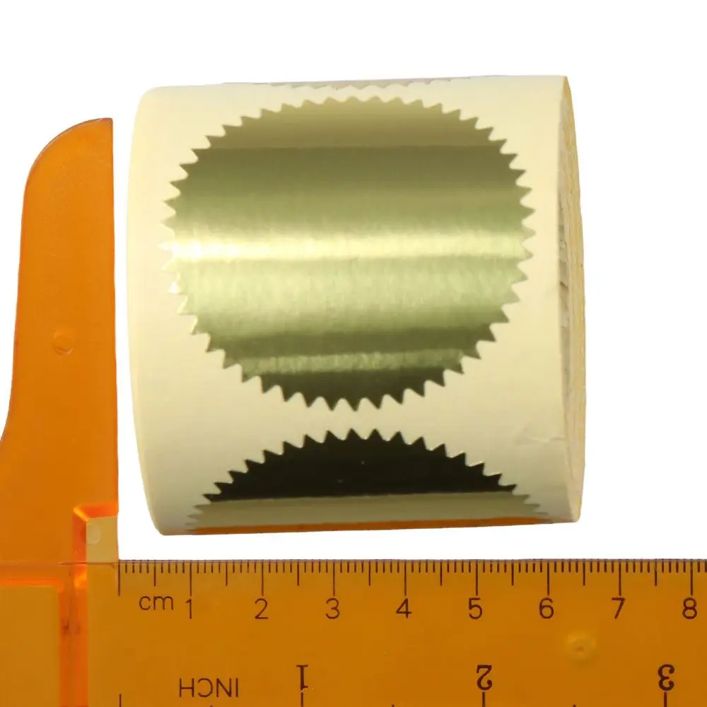 250 peças 2 polegadas ouro metálico redondo certificado prêmio selos adesivos etiquetas de papel autoadesivas