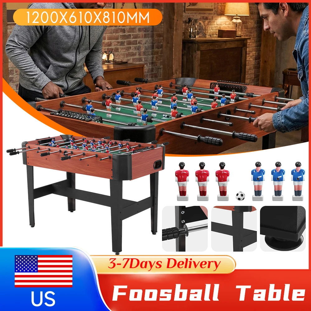 

Competition-Sized Foosball Table with Score Keeper Counterbalanced Uniformed Men Indoor Soccer Game Table for Adults Families ﻿