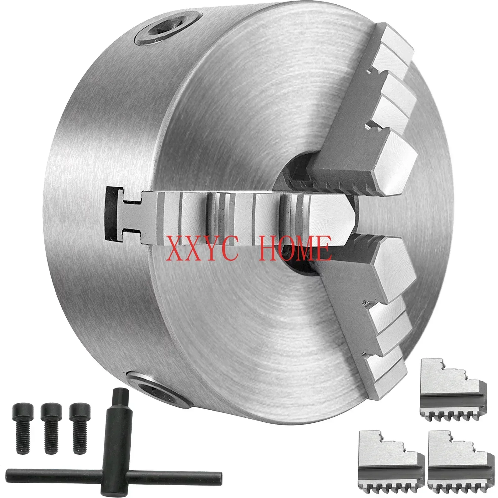 K11 Lathe Chuck 3 Jaws Manual Self-Centering K11-100 K11-125 K11-160 K11-200 W/ Mounting Bolt for Grinding Milling Turning