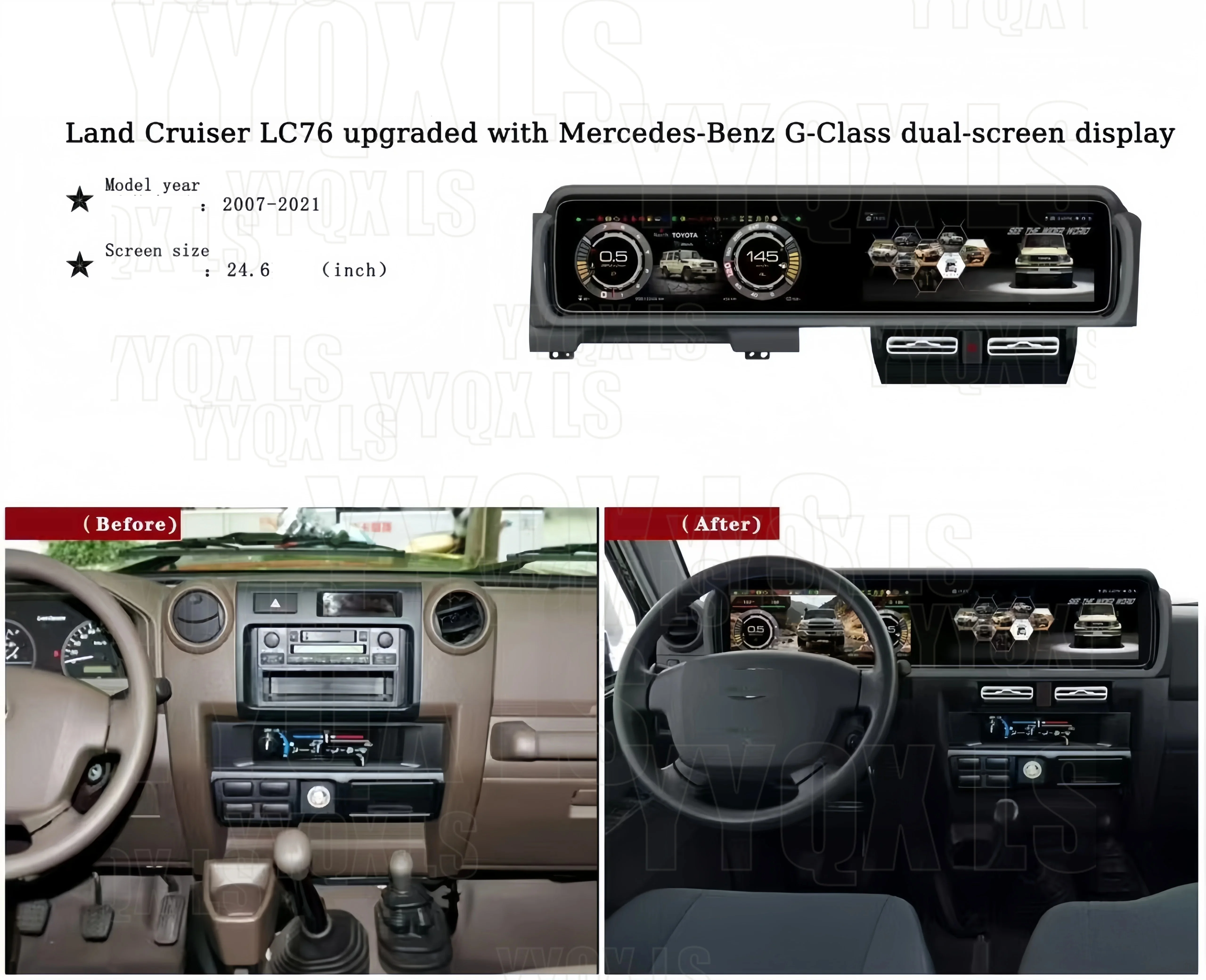 Android For Toyota Land Cruiser LC76 2008~2021 Car Multimedia Automotive LCD Meter GPS Navigation Car Radio Stereo Head Unit