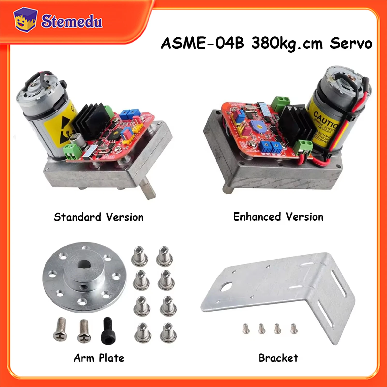 ASME-04B 超高トルク合金デジタルサーボ 380kg.cm 強化/標準大型産業用ロボットアーム RC ジンバルステアリングギア