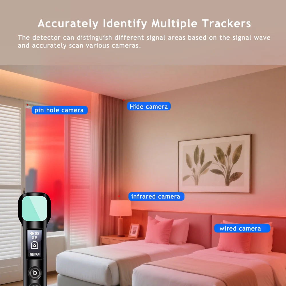 S700 숨겨진 카메라 감지기 8M 감지 GPS 감지 안티 엿보기 카메라는 여행 호텔을위한 5H 휴대용 가제트를 계속 사용합니다.