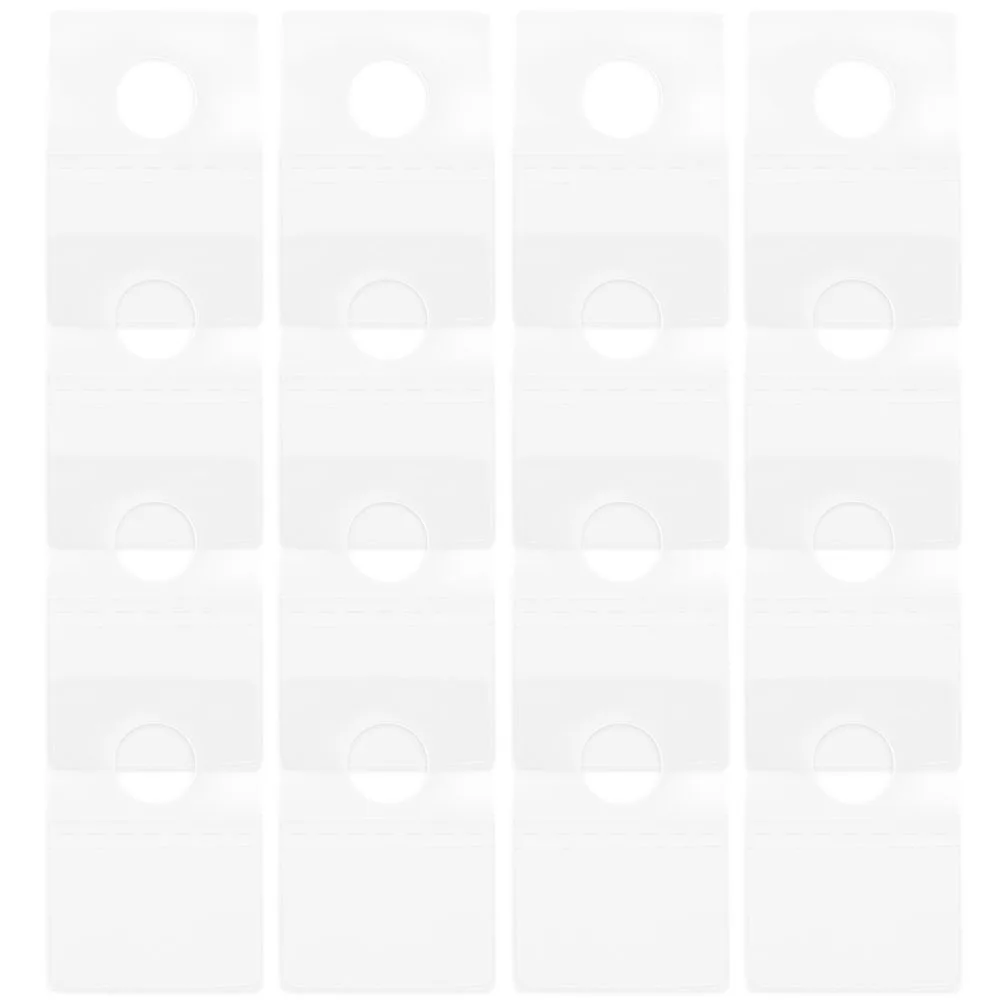 

300Pcs PVC Adhesive Hanging Tabs Self-Sticky Clear Plastic Hanging Tags for Retail Store Merchandise Display Self-Adhesive Tabs