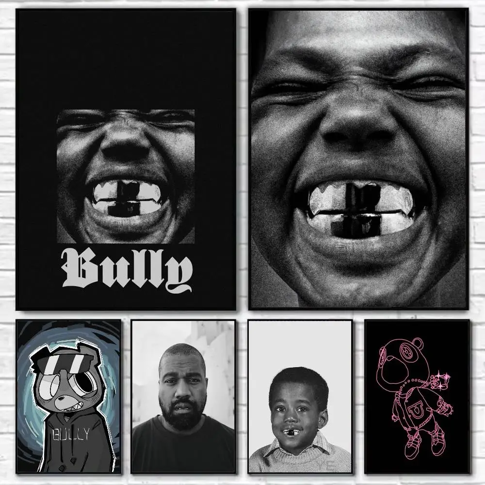 

Kanye YE West BULLY Poster Self-adhesive Art Waterproof Paper Sticker Coffee House Bar Room Wall Decor