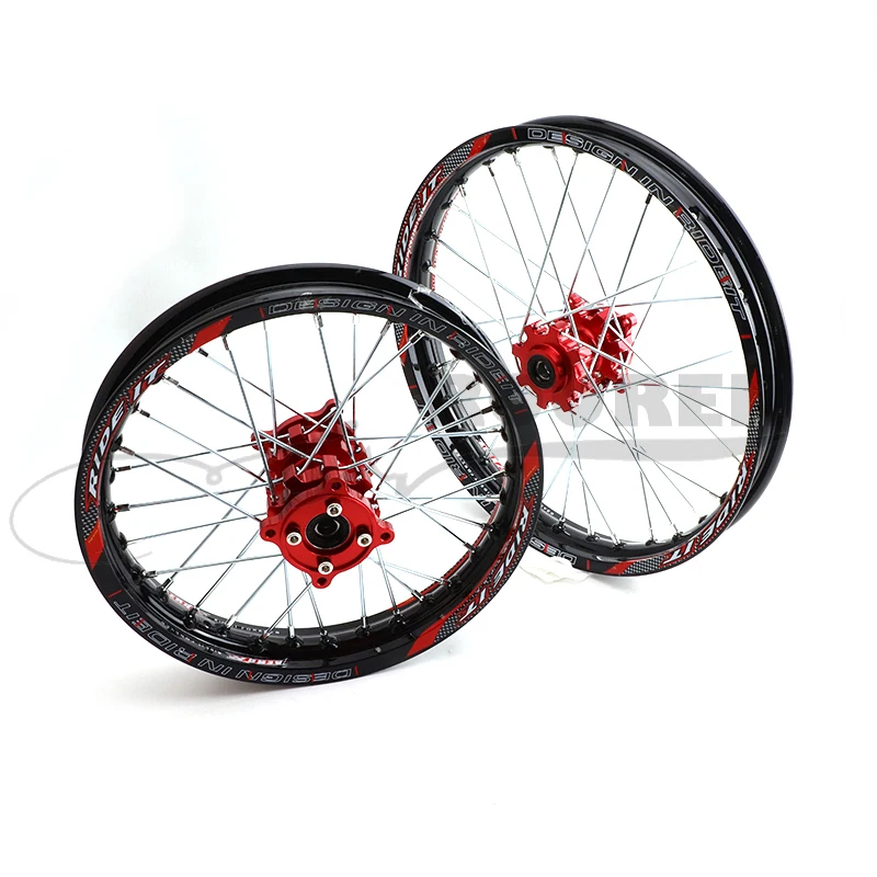 Front 1.60-17 Rear 1.85-14 inch Alloy Wheel Rim with CNC Hub For KAYO HR-160cc TY150CC Dirt Pit bike 14/17  motorcycle wheel