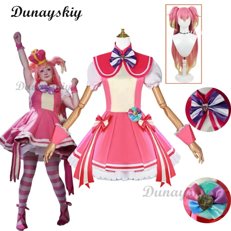 Pretty Cure Cure Wonderful Cosplay Costume Wig Role Play Comic Con Dress Hallowmas Party Wigs Animation Prop Customized