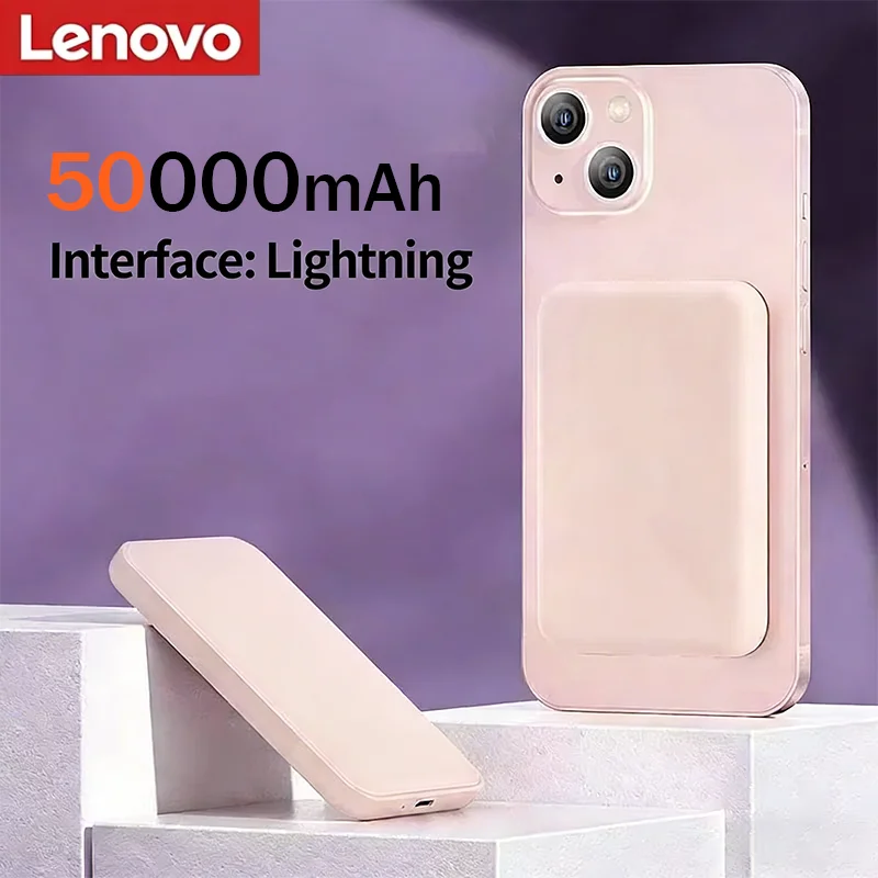 Lenovo 2026 Nieuwe 50000mAh Magnetische Draadloze Powerbank PD 22.5W Snelladen Draagbare Externe Batterij voor iPhone Samsung Telefoons