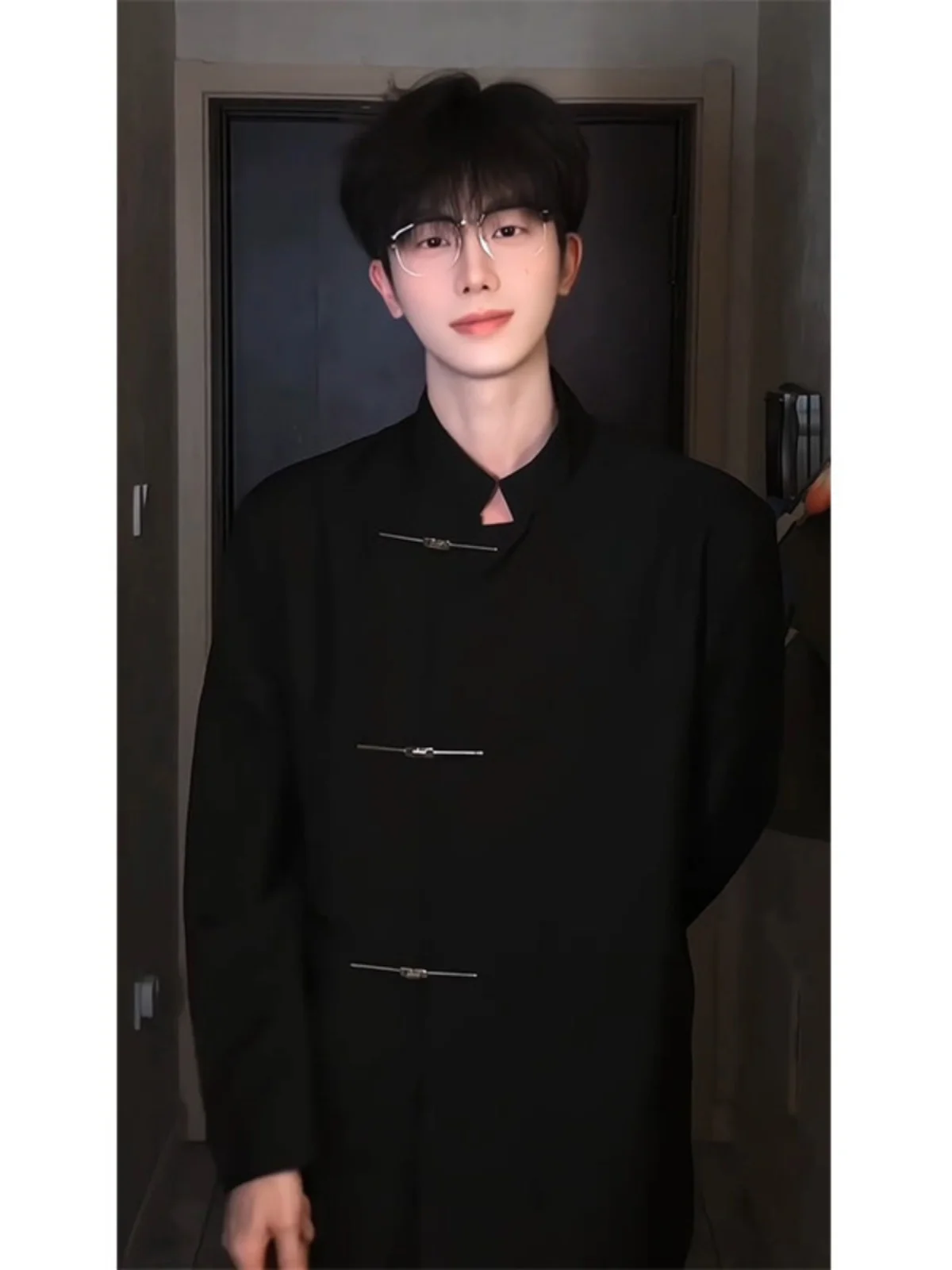 

Новый китайский костюм-пиджак для мужчин на раннюю осень, для свадебных церемоний, молодежный костюм Чжунган, полиэстер