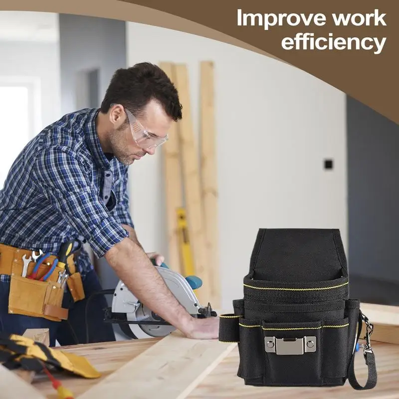 

Tool Pouch For Men Electrician Tool Belt Compact Multi-Functional Quick-Release Tear-Resistant Electrician Holster For