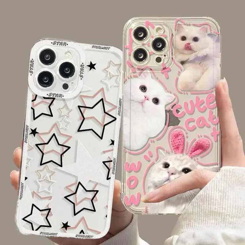 Cute Cat Case for Infinix Note 30 30i GT 10 Hot 40 Pro 30 Play 30i Tecno Spark 10 20 Pro POVA 3 4 5 Camon 20 19 Pro 19 Neo Cover