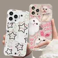 Cute Pink Cat Case For Huawei P40 Lite Honor 90 Lite X9A 5G X7B X8B X9B Nova 5T 9 SE Y9 Prime 2019 Cover Butterfly Soft Clear