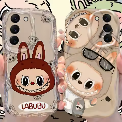 Labubu Wave Case for Samsung Galaxy A33 A32 A31 A30 A20 A24 A23 A22 A21S A20S A14 A13 A12 5G A10S A04E A04 4G A03 Core Cover