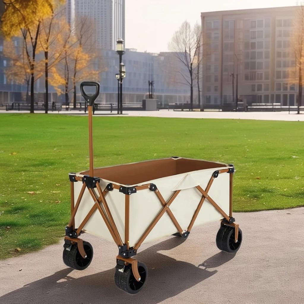 

Portable Multifunctional Folding Outdoor Camping Cart for Dinner Gatherings Small Campsites Use Bag Tools Clothing Tableware