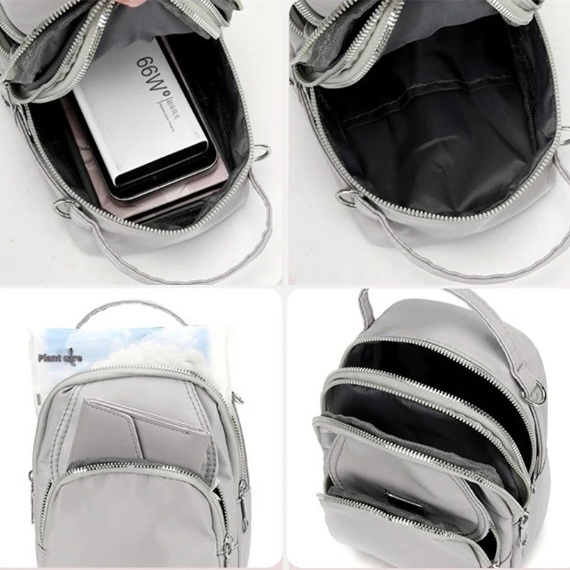 أليس في بلاد العجائب أكسفورد 3 طبقات حقيبة كتف Crossbody سستة الهاتف أنثى متعددة الوظائف حقيبة يد المعصم محفظة المرأة الحقيبة