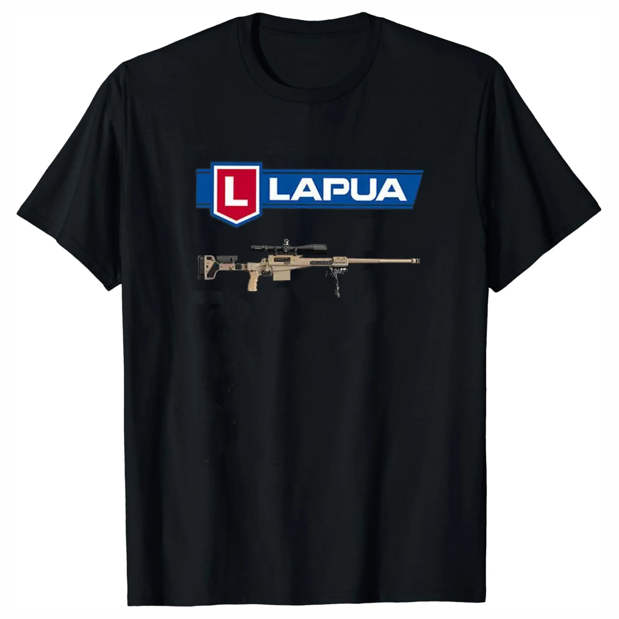 338 Футболка с рисунком снайперской винтовки Lapua Magnum, 100% хлопок, с круглым вырезом и коротким рукавом, летняя повседневная мужская футболка, уличная одежда