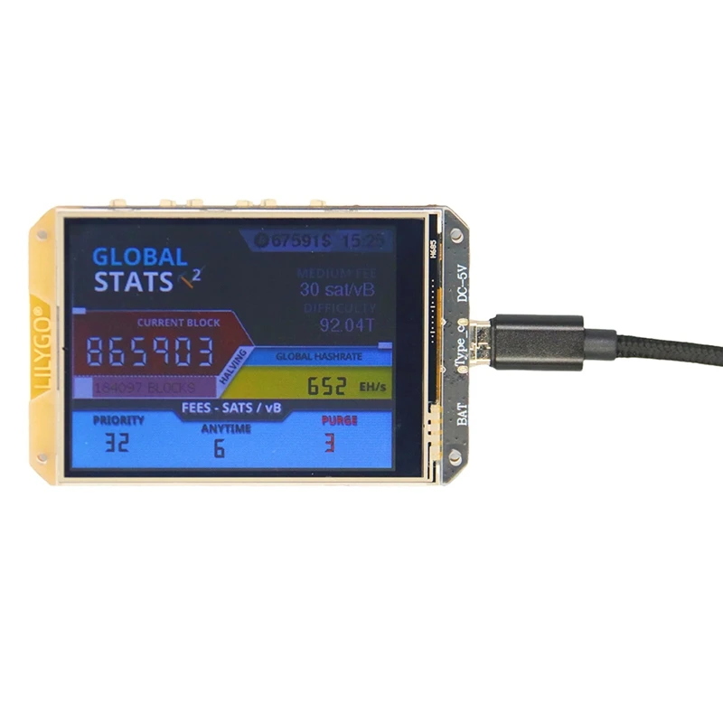 Lilygo Bitcoin Solo Nerdminer V2 78KH Open Source Bitcoin Solo Mineração Máquina Nerd Miner V2 2.8 Polegadas Display LCD 1.7.0