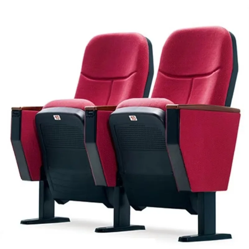 

Modern folding auditorium/cinema/church chairs for common seating in lobby restaurant hotel hospital or bedroom - fabric