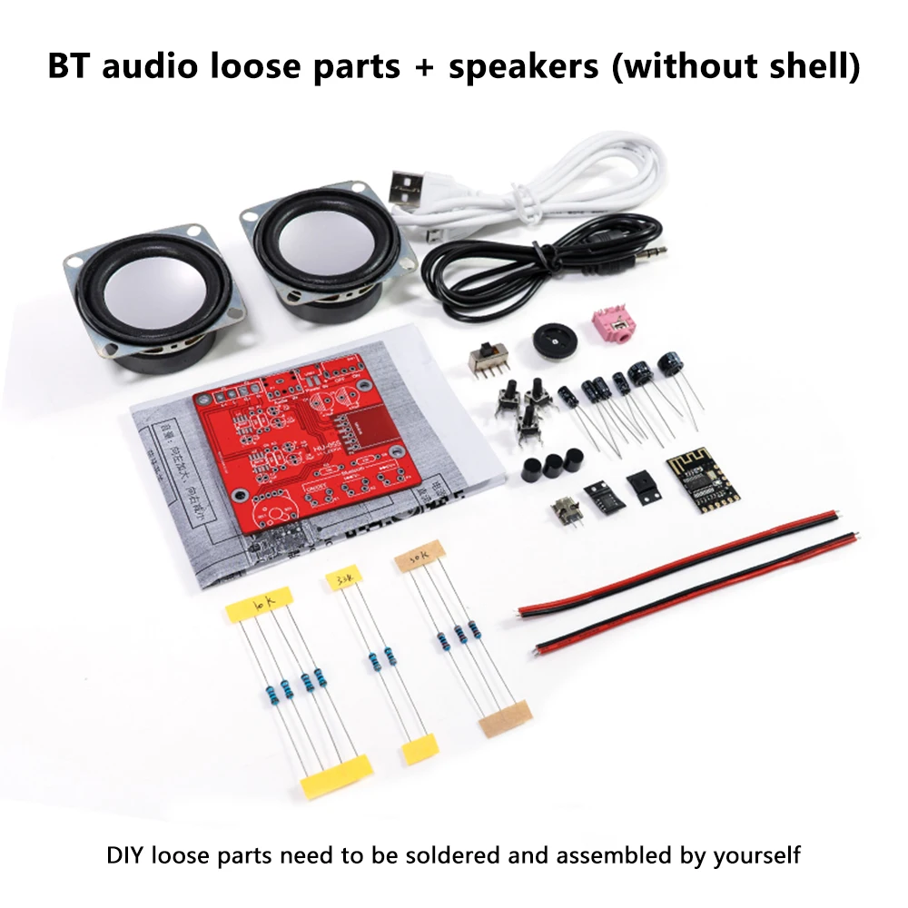 DIY zestaw głośników Bluetooth projekt lutowania Mini wzmacniacz dźwięk radia USB do domu zestawy elektroniczne do lutowania