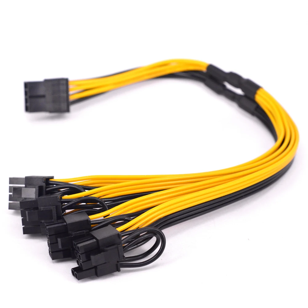 PCI Express 8Pin Female 1 to 4 Male Power supply Cable Y Spiltter PCI-e Graphics Card 8 Pin Port Multiplier for Mining Machine