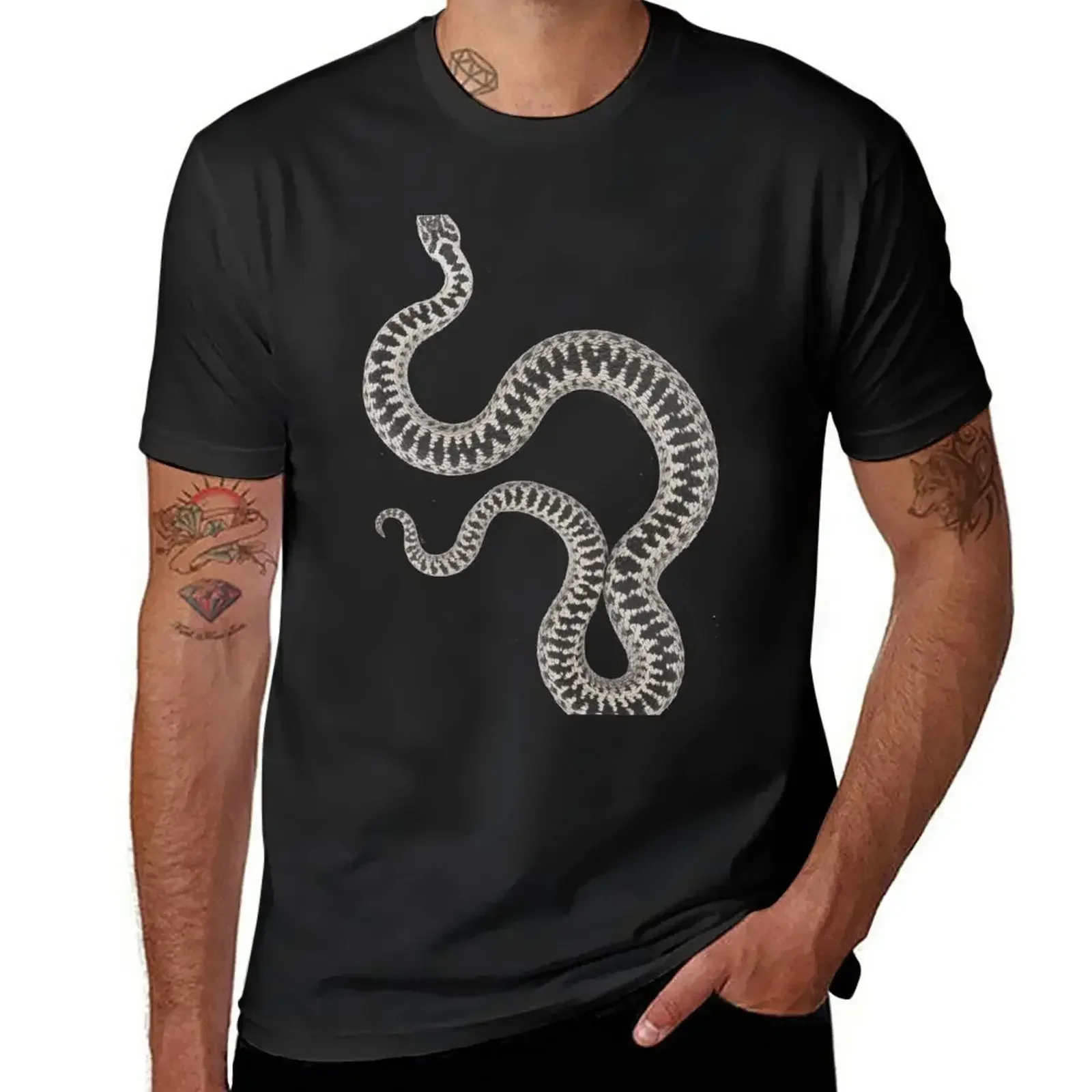 Мужская футболка Vipera berus berus, новое издание, тяжеловесная ткань, индивидуальный дизайн, создайте свой собственный графический принт на футболке для мужчин.