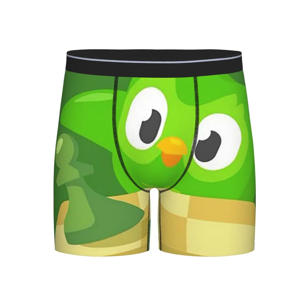 

Long Boxer Underpants Shorts Duolingo Owl Duo Panties Men's Ventilate Underwear for Homme Man Boyfriend Gift