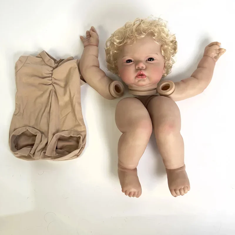 24-calowy Pickle Awake Reborn Baby Doll Rozmiar Zestaw Już pomalowany Realistyczny Miękki w dotyku Blond Krótkie włosy DIY Części lalki