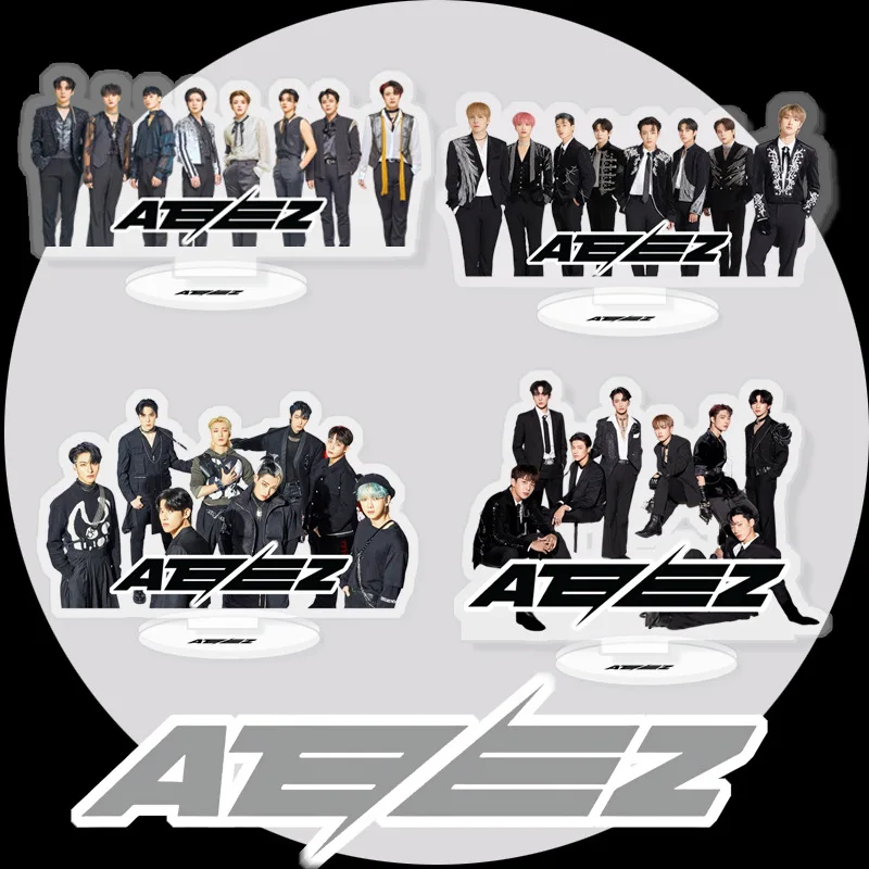 10CM KPOP ATEEZ Guerrilla Album HD Acrylic Standee Jongho Seonghwa Yunho Stage Photo Print Action Figure Stand Model Fans Gifts