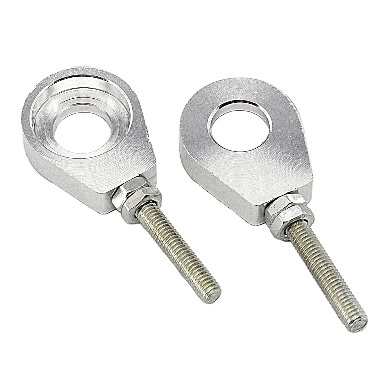 1 paar 7 Farben 12mm/15mm Hinterrad Achse Loch Kette Spanner Teller für Motorrad Modifikation teile Zubehör