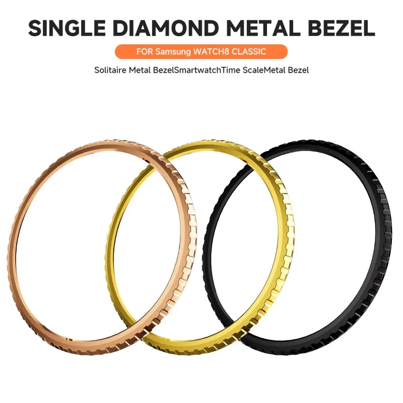 Cubierta de bisel de Metal para Samsung Galaxy Watch 8, funda con anillo de parachoques para reloj inteligente clásico, accesorios decorativos Galaxy Watch8 Classic de 46mm