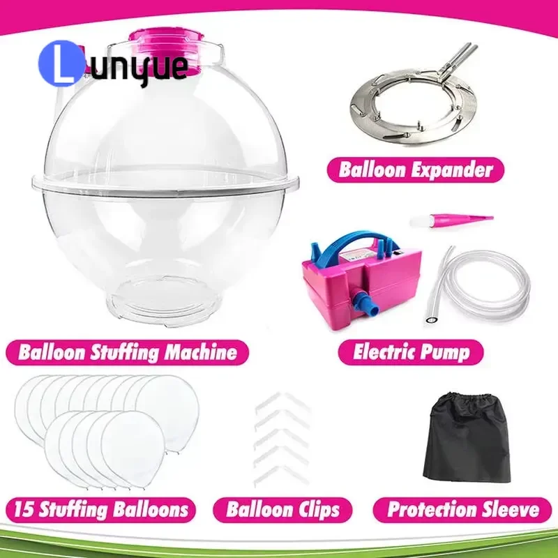 Electric Air Pump Balloon Inflator Glossy Single Nozzle Fast Inflation Tool for Mother's Day Christmas Graduation Chinese New