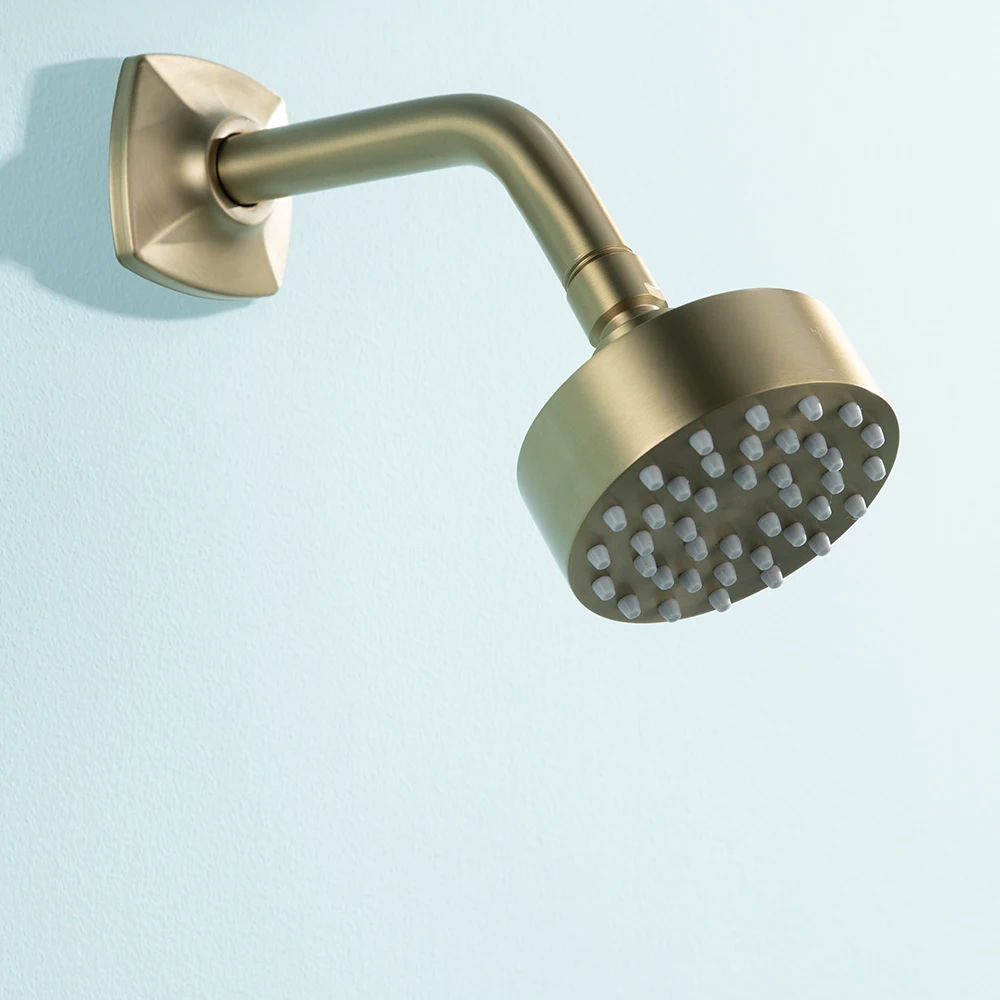 6 Inch Black Gold Shower Head Extension Arm Wall Mounted Rainfall Extend Pipe Tube Stainless Steel Bathroom Accessories.