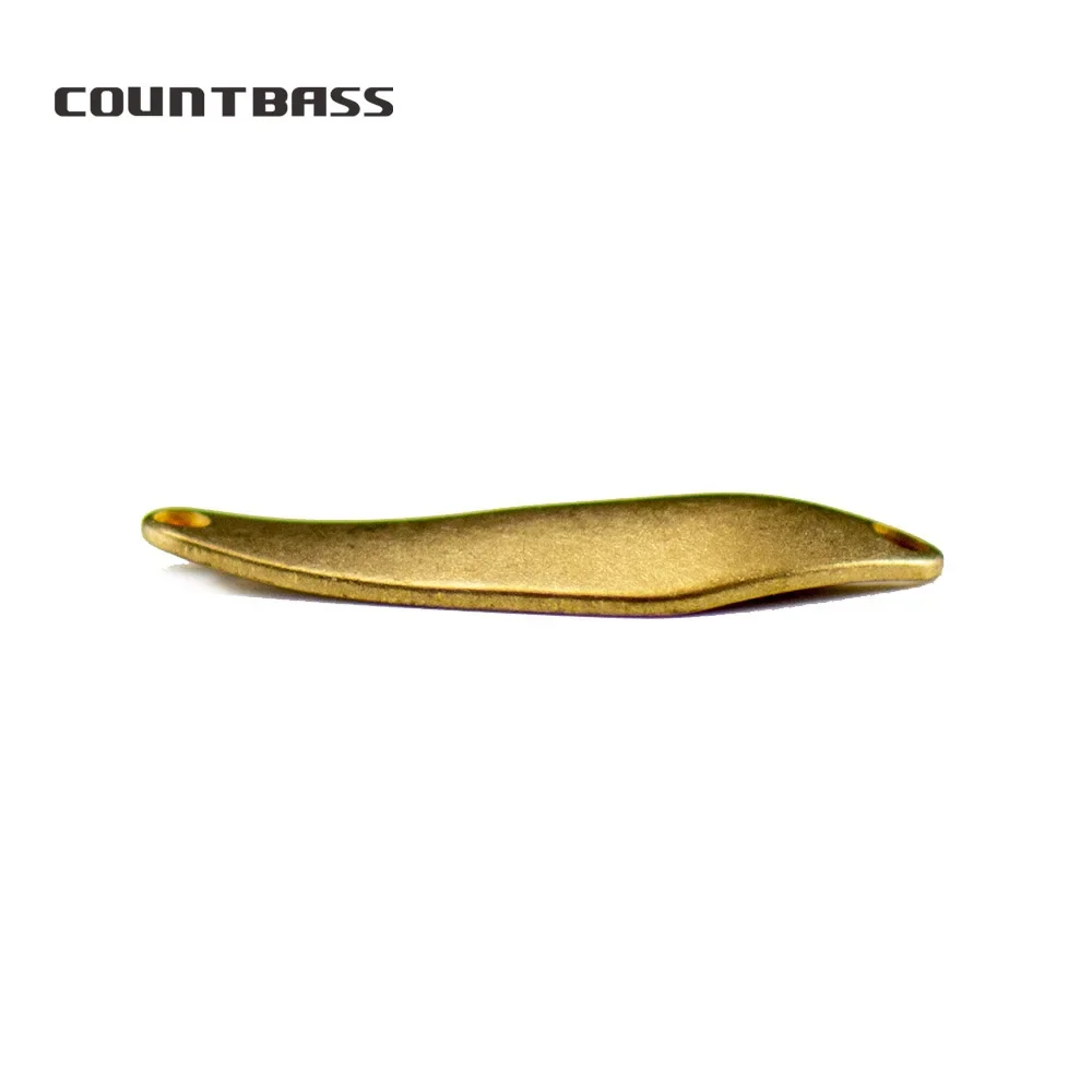 Countbass 50pcs Brass Salmon Fishing Spoon Blanks SP013  2.4g ( 3/32oz) , Bass Pike Lure Baits Unpainted