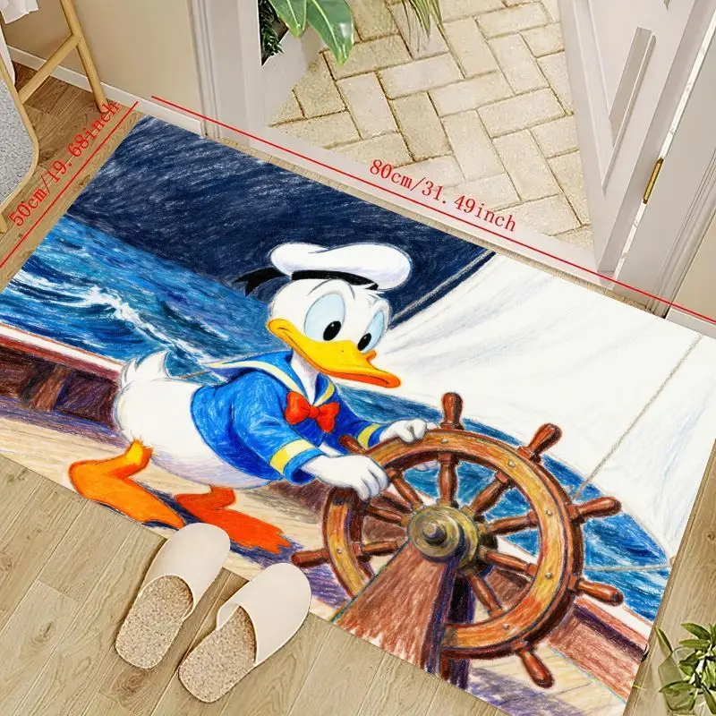 

1 шт., коврик для пола с изображением Дональда Дака, моряка, морской океан, противоскользящий моющийся коврик для детской комнаты, гостиной, спальни, ванны