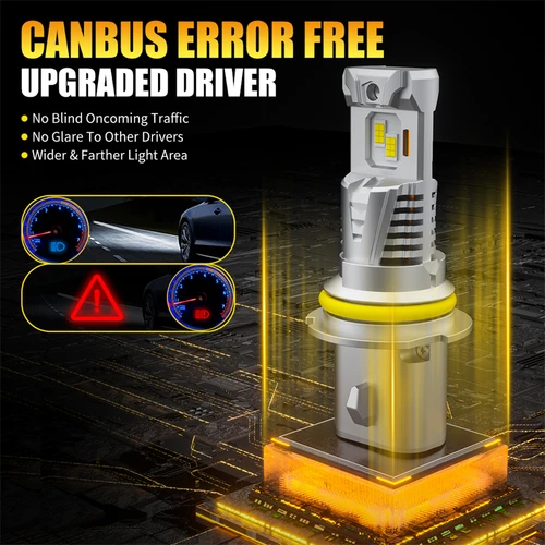 Imagen 2 del producto 2 uds LED 9007 HB5 bombilla de faro LED CSP sin ventilador con bombilla Canbus haz alto y bajo 25000LM 500W 9008 H13 para lámpara antiniebla Canbus de coche