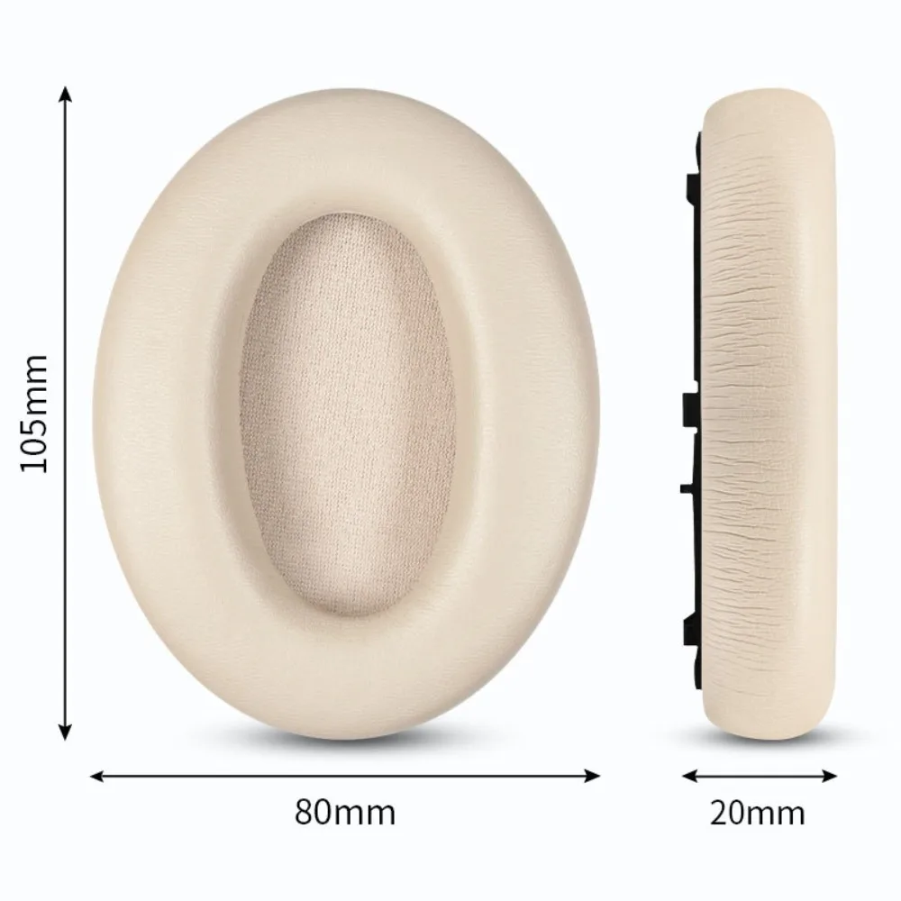 2 ชิ้นใหม่หนัง Ear Pads หน่วยความจําฟองน้ําเปลี่ยนหูฟังหูฟังอุปกรณ์เสริมชุดหูฟัง Earmuff สําหรับ Edifier MT6