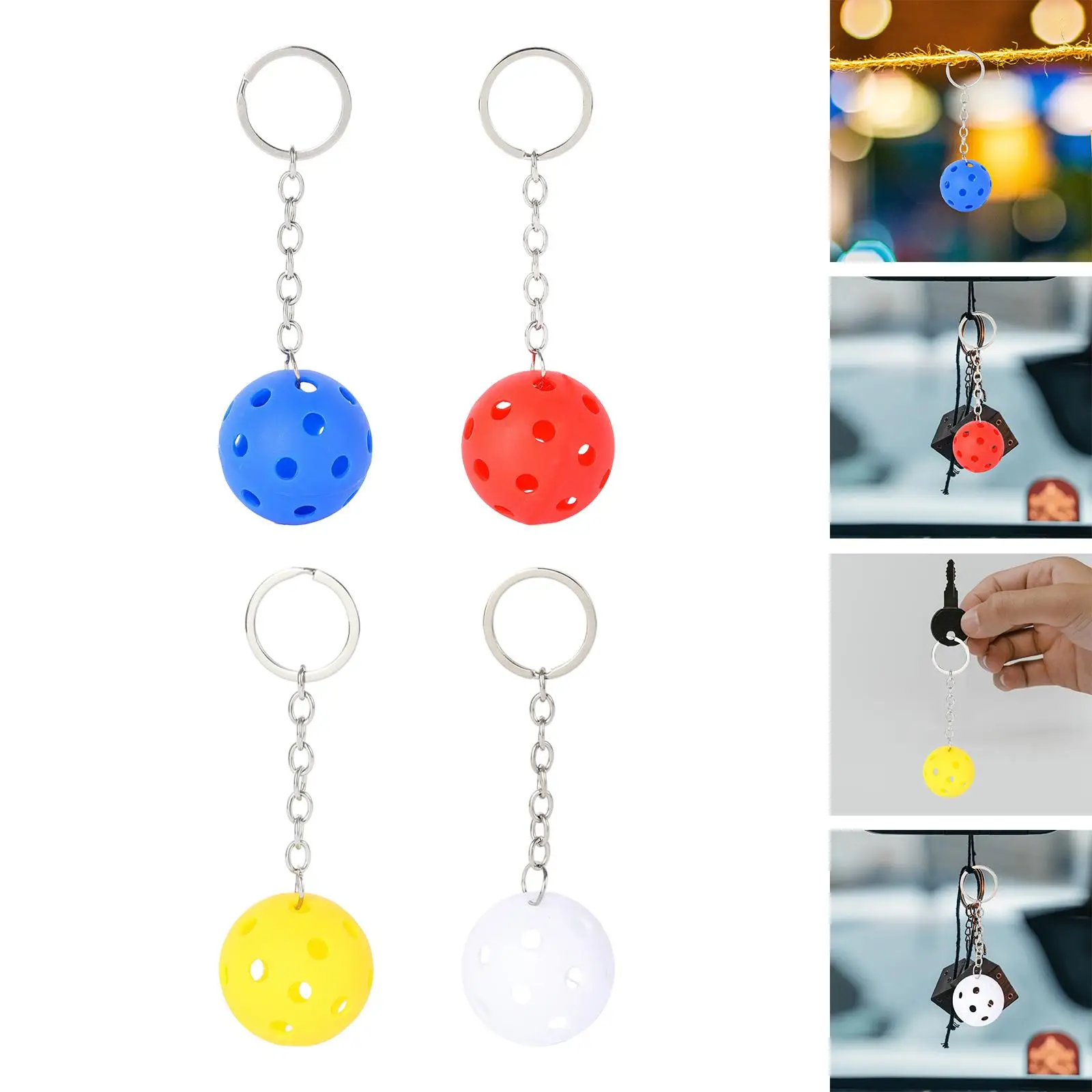 

Pickleballr Bag Pendant Car Keychain Bling Portable Wallet Key Holder Pickleball